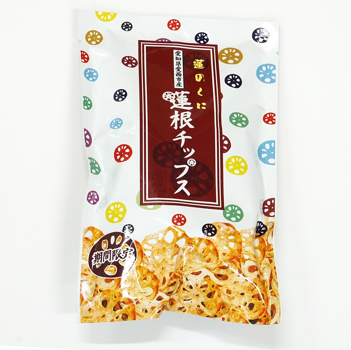 お菓子パッケージ レンコンチップス 蒸着袋 デザイン 作成事例 パッケージnow