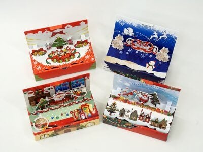 クリスマスPoppyBox／パッケージ／お菓子／小物／デザイン違い | 飛び出すパッケージ「PoppyBox」