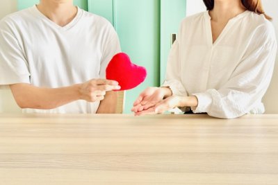 ハートを受け取る