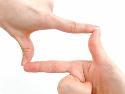 四角を作った指