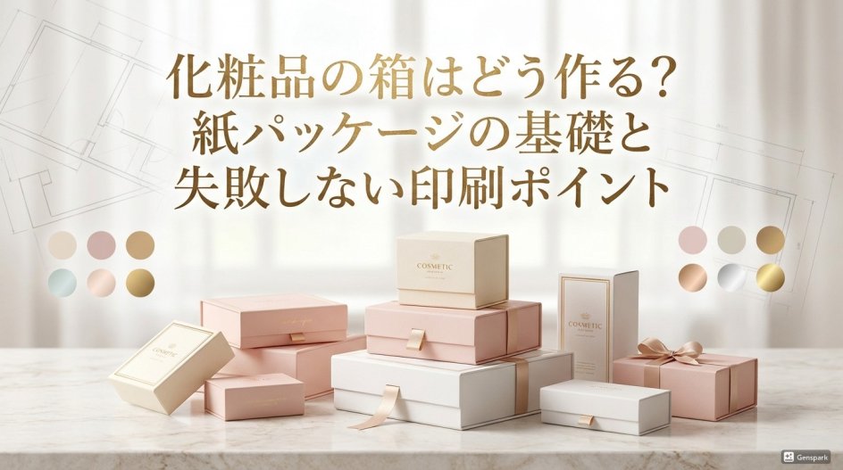 化粧品の箱はどう作る？紙パッケージの基礎と失敗しな印刷ポイント