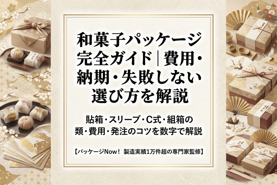 和菓子パッケージ完全ガイド｜費用・納期・失敗しない選び方を解説 | 箱の知識（印刷、加工など）