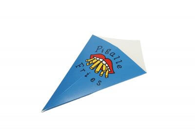 フライドポテト三角容器（Sサイズ・耐油）│オフセット印刷4ｃ | 化粧箱・商品パッケージ