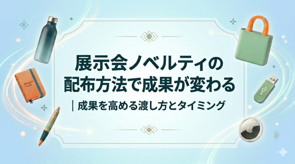 展示会ノベルティの配布方法で成果が変わる｜効果を高める渡し方とタイミング | ノベルティ・販促品