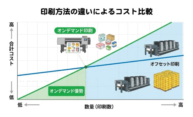 オンデマンドとオフセット印刷のコスト比較