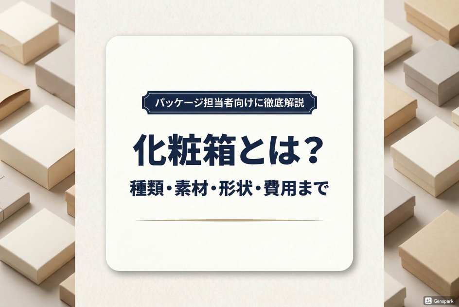 化粧箱とは？種類・素材・形状・費用まで | 箱の知識（印刷、加工など）