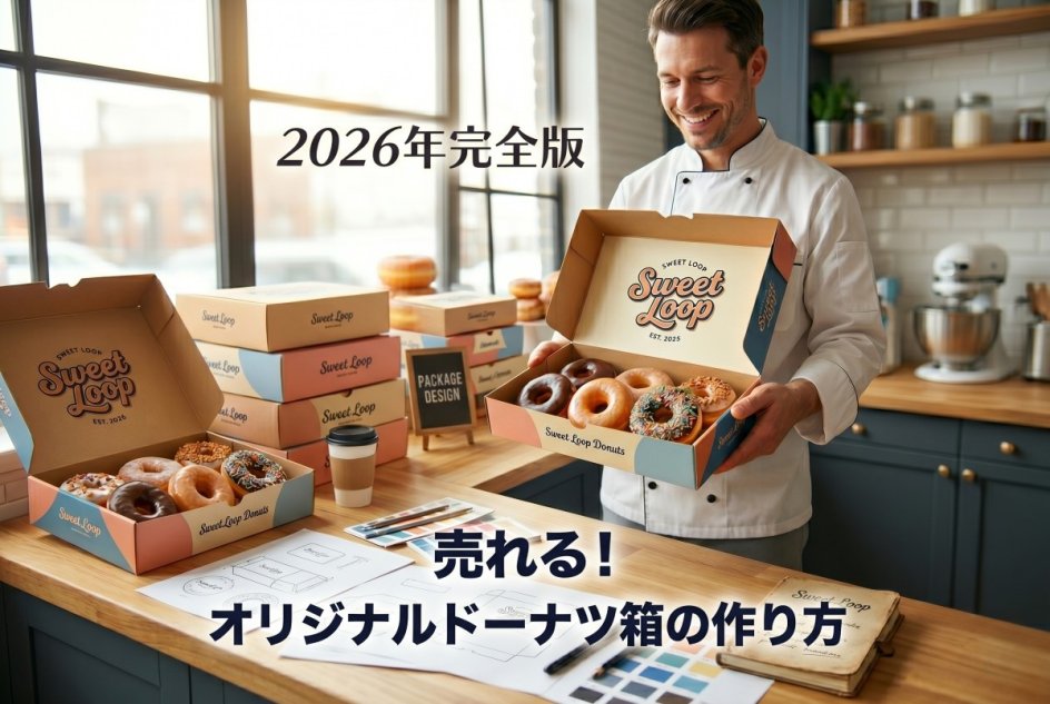 【2026年最新】オリジナルドーナツ箱完全ガイド｜売れるブランドパッケージの作り方 | パッケージ制作アイデア