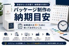 パッケージ制作の納期目安｜納期遅れを防ぐために知っておきたいこと | 箱の知識（印刷、加工など）